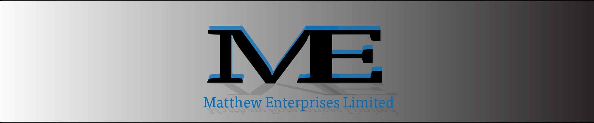 Matthew Enterprises Black and Blue Logo